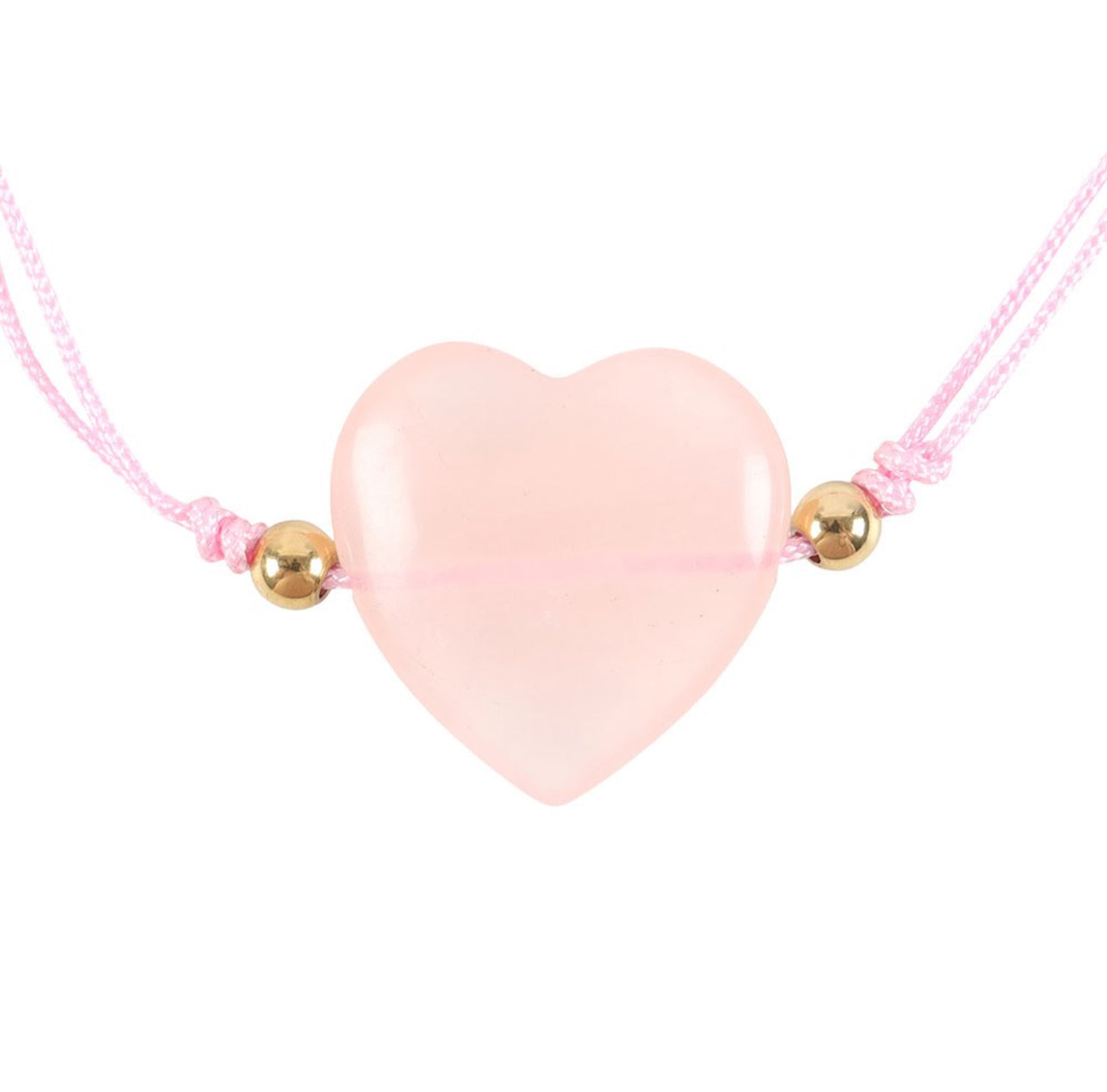 YOU ARE LOVED ROSE QUARTZ CRYSTAL HEART BRACELET