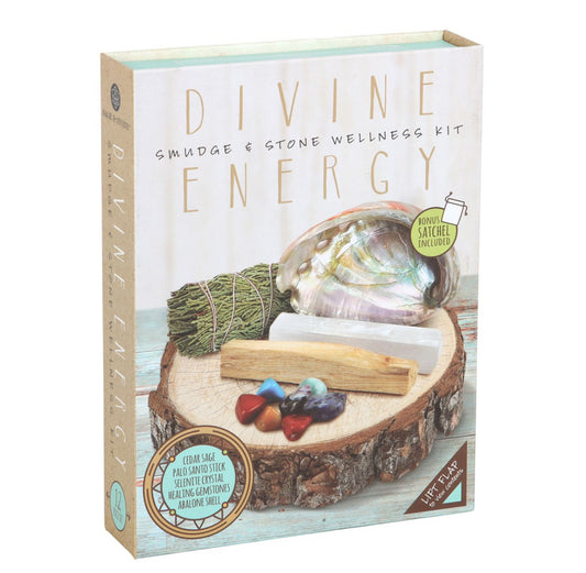 DIVINE ENERGY SMUDGE AND STONE WELLNESS KIT