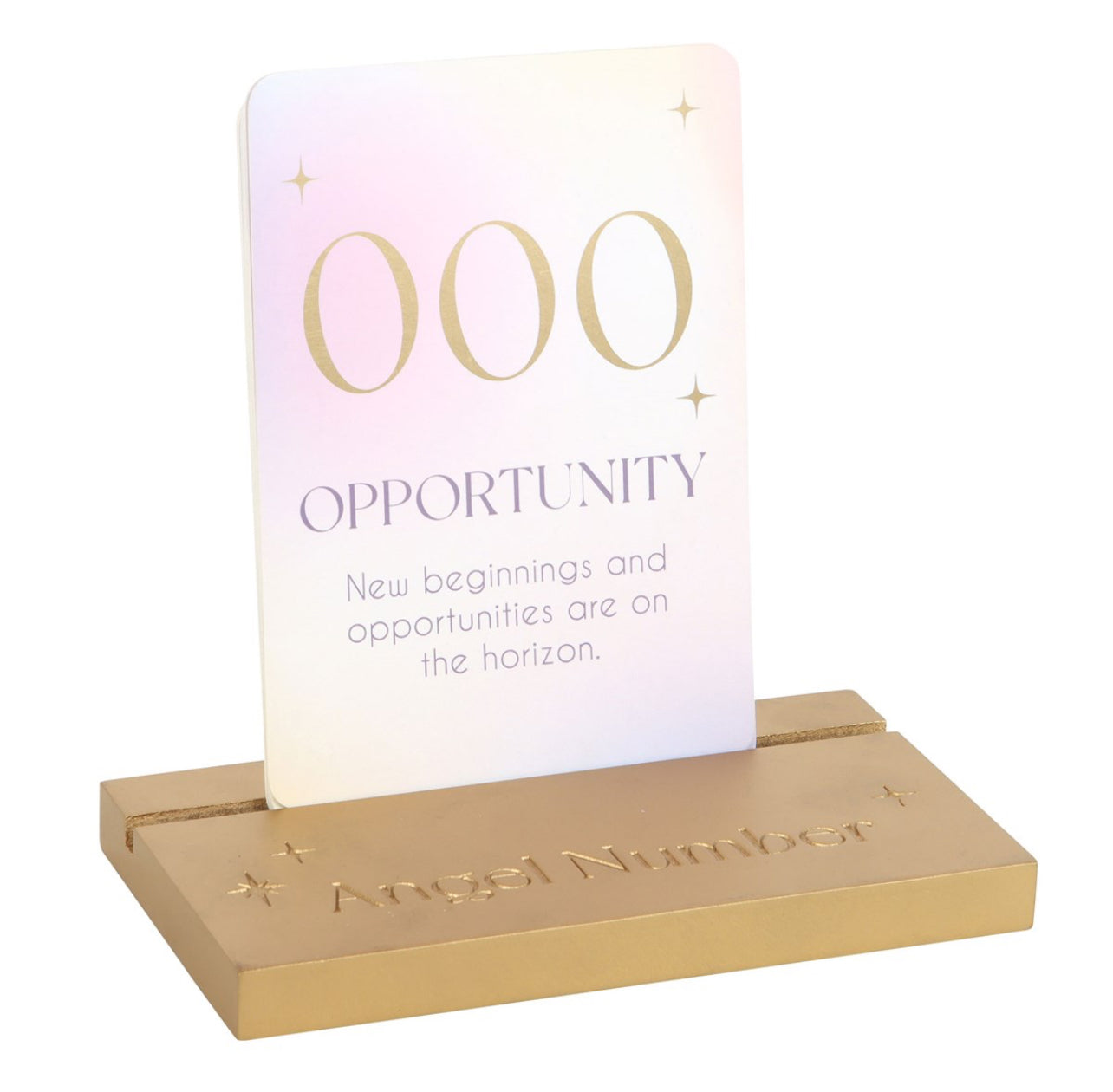 ANGEL NUMBER AFFIRMATION CARDS WITH WOODEN STAND