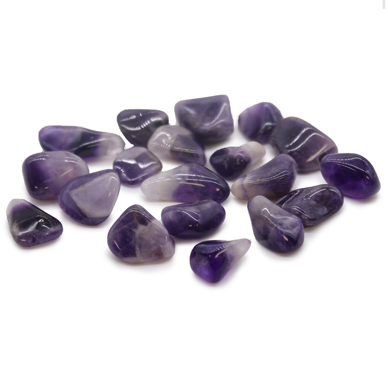 S Tumble Stone - Ameythst Banded (Grade A)