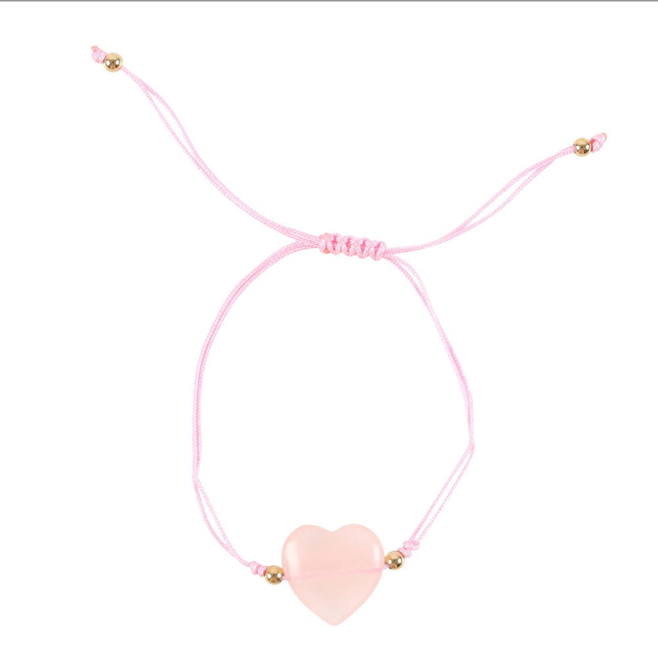 YOU ARE LOVED ROSE QUARTZ CRYSTAL HEART BRACELET