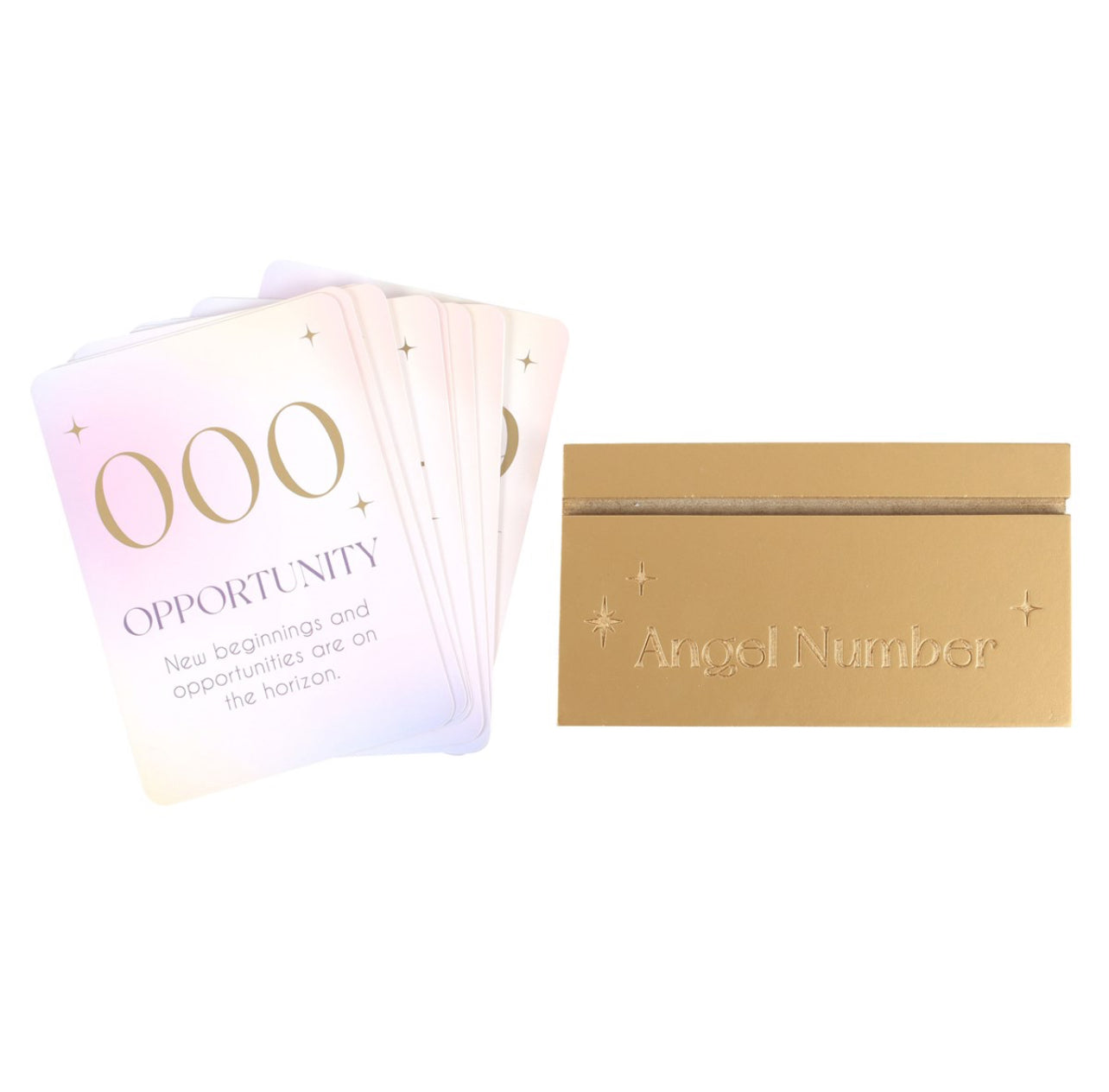 ANGEL NUMBER AFFIRMATION CARDS WITH WOODEN STAND