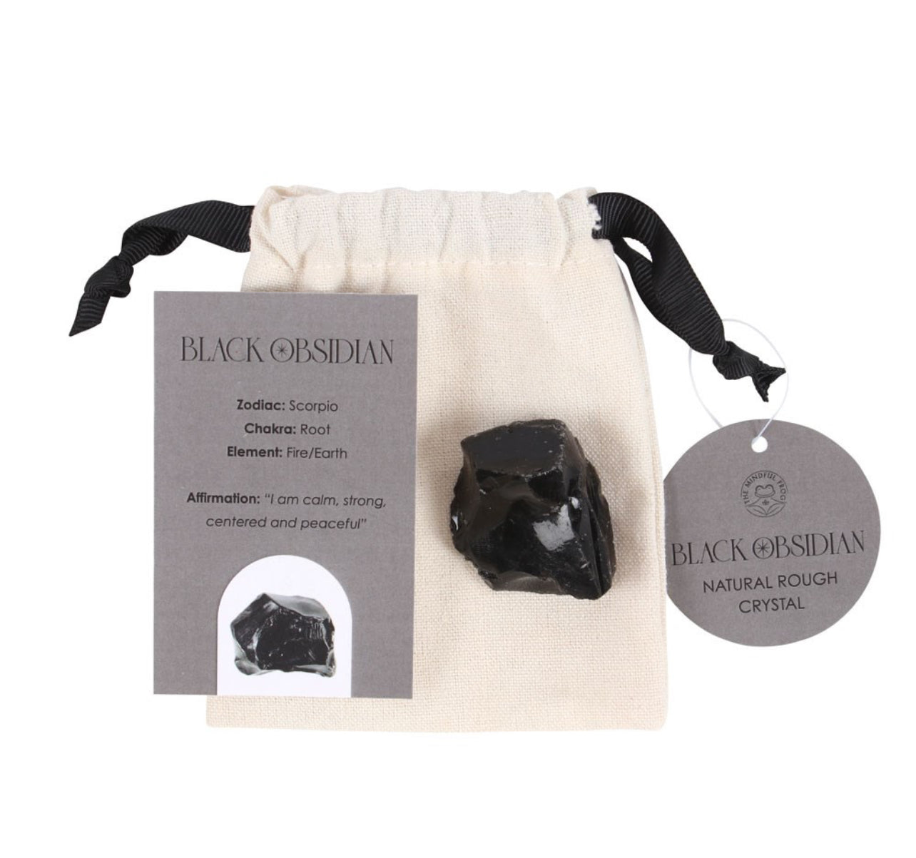 BLACK OBSIDIAN HEALING ROUGH CRYSTAL