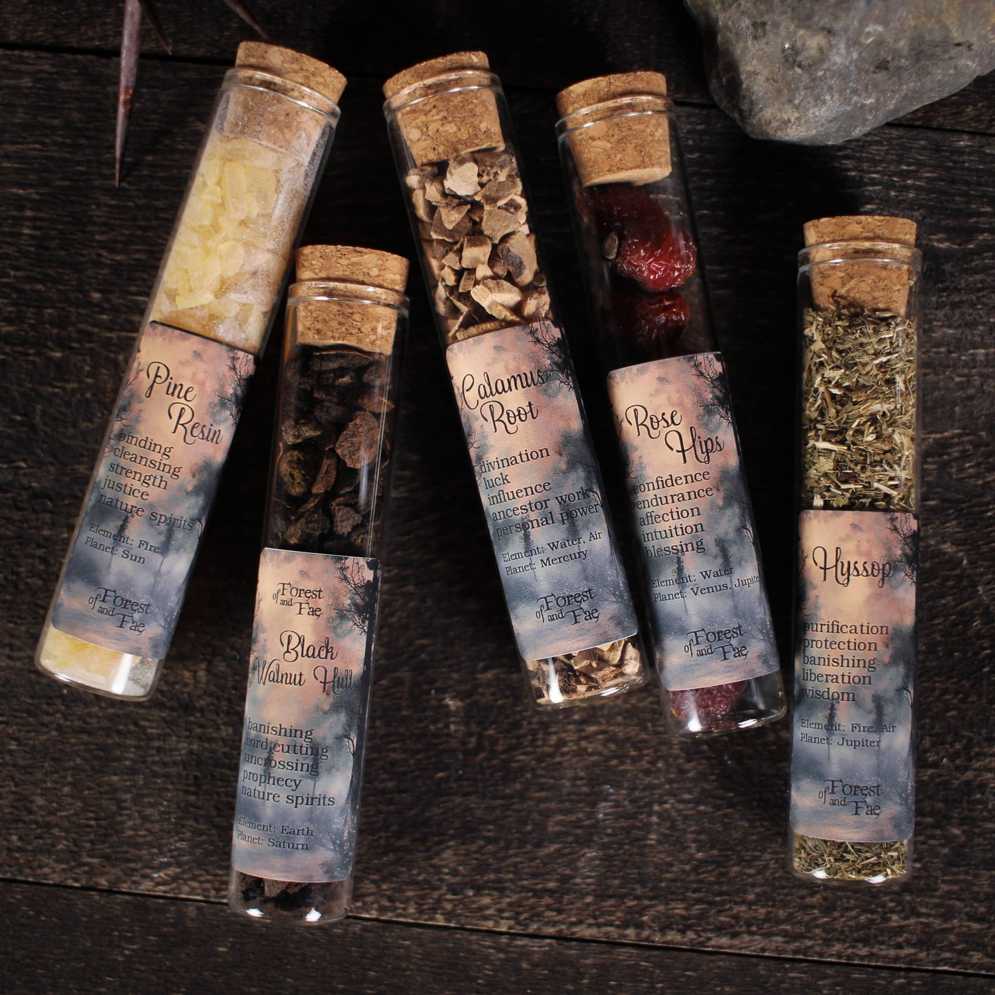 Mountain Conjure • 5 Herb Set for Ritual • Witchcraft