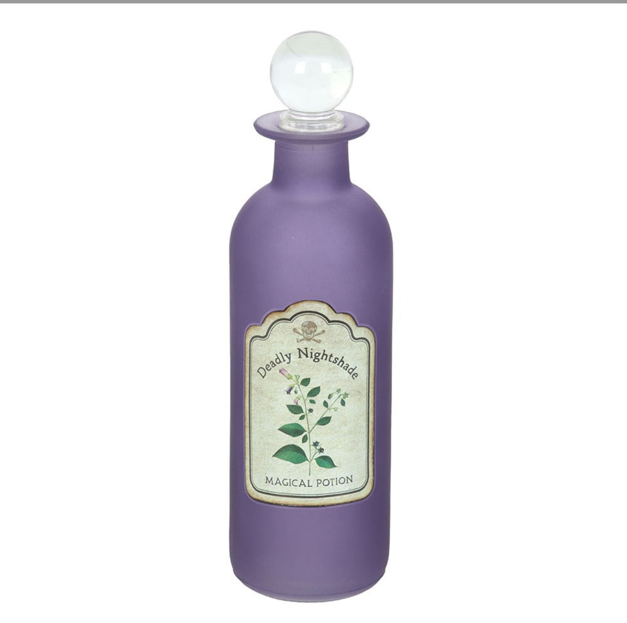 DEADLY NIGHTSHADE DECORATIVE GLASS POTION BOTTLE
