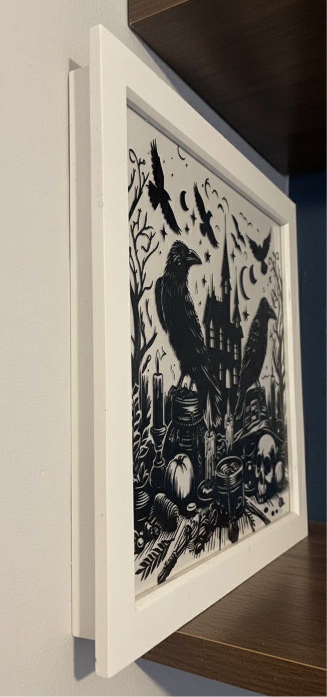 Vinyl art “ravens at midnight”