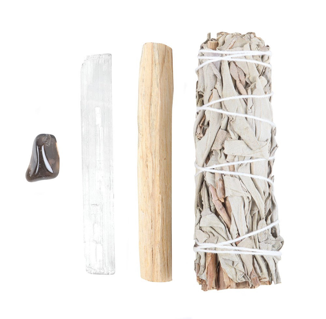 NEGATIVE ENERGY SMUDGE KIT WITH HEMATITE