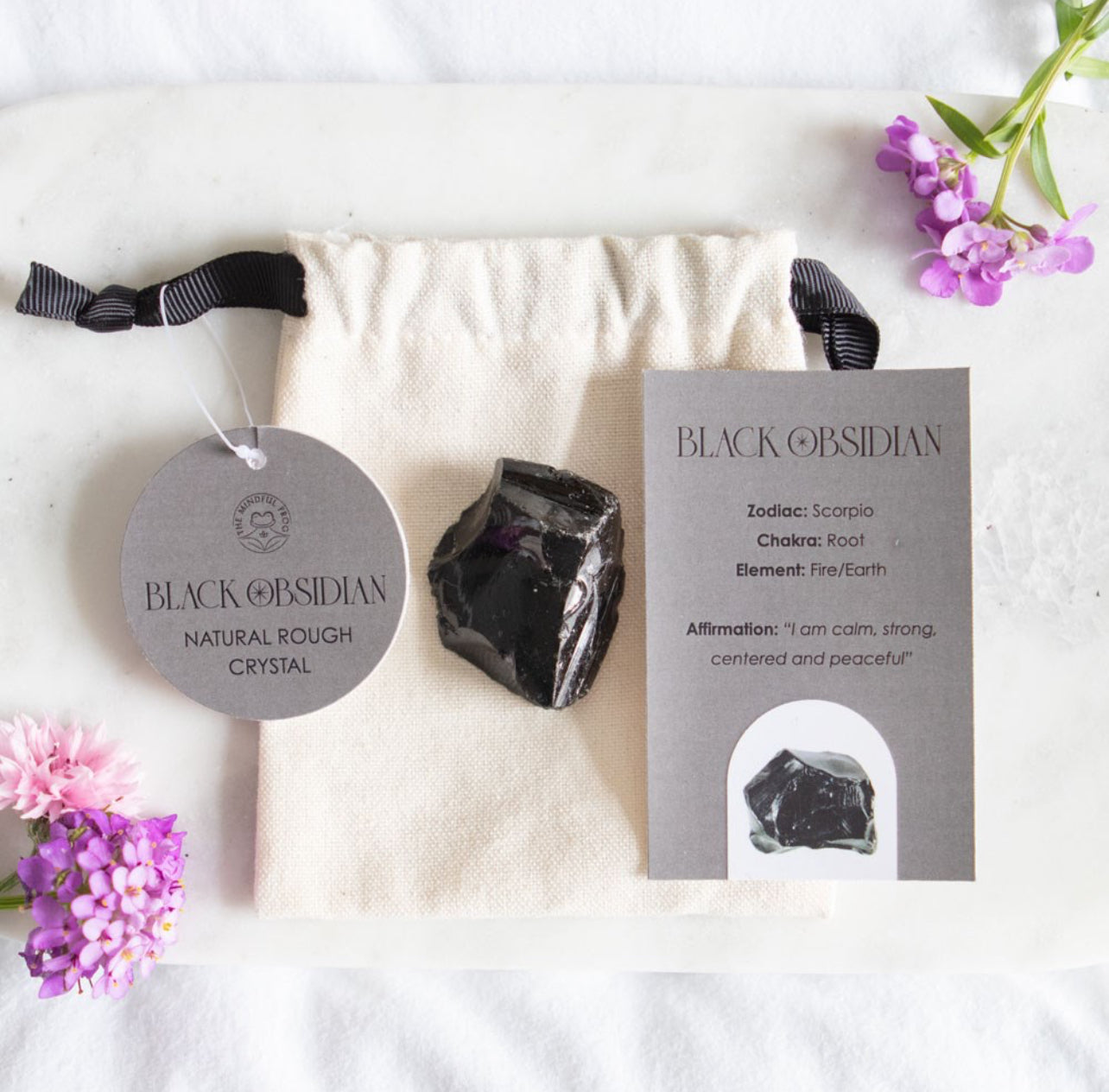 BLACK OBSIDIAN HEALING ROUGH CRYSTAL