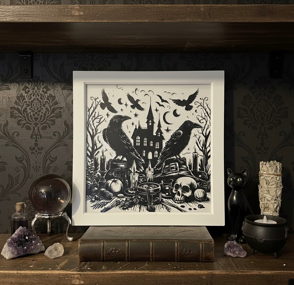 Vinyl art “ravens at midnight”