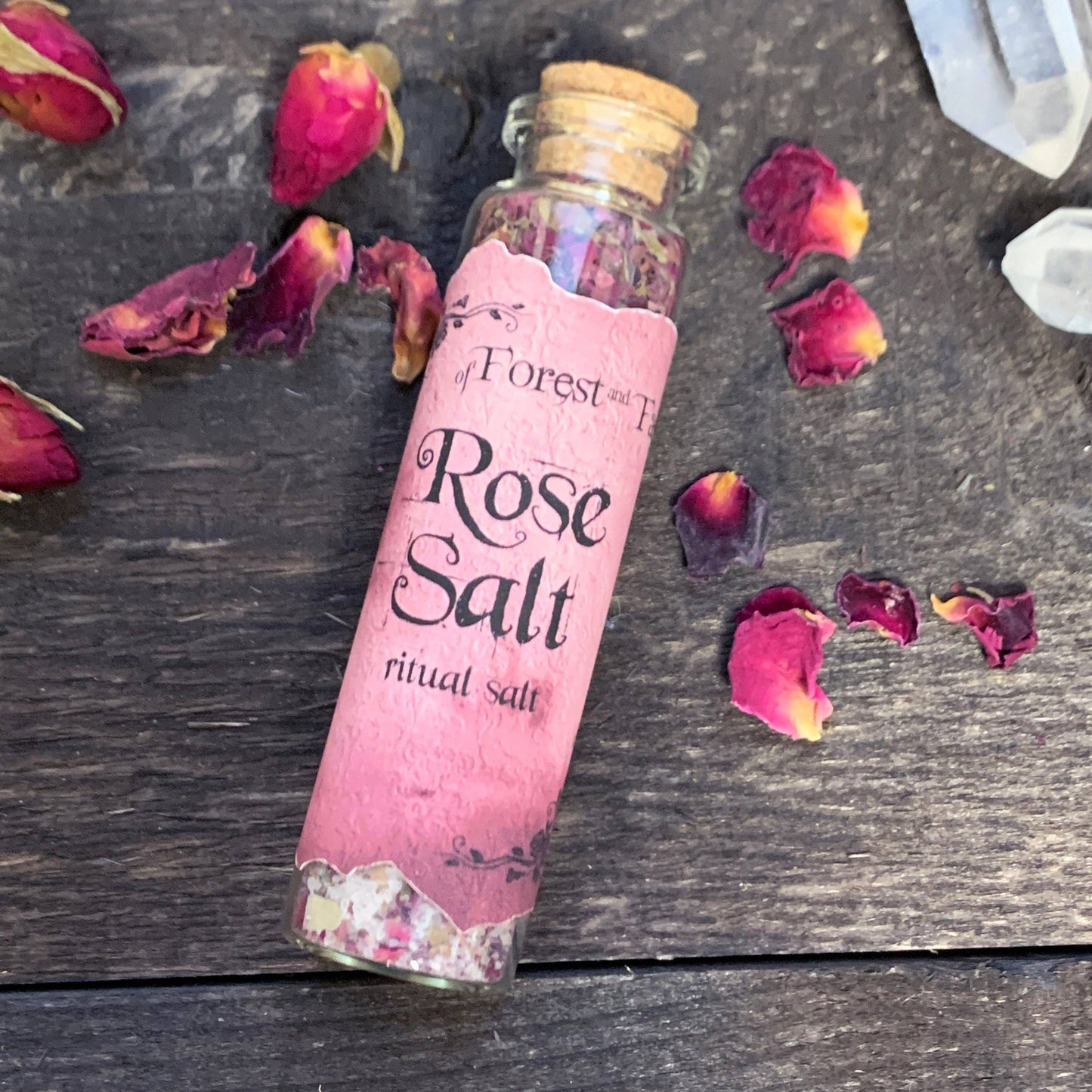 Rose Ritual Salt • Enchanted salt for spell work• Witchcraft