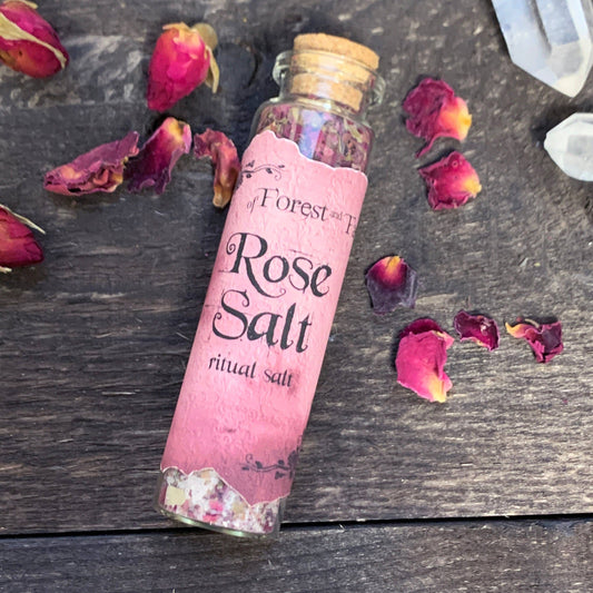Rose Ritual Salt • Enchanted salt for spell work• Witchcraft