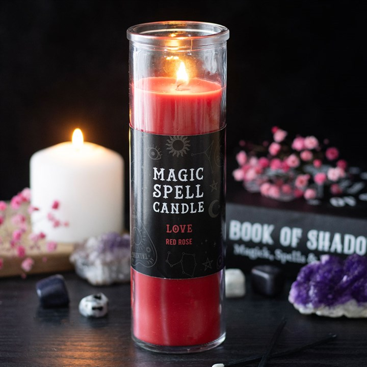 Love Red Rose Magic Spell Tube Candle